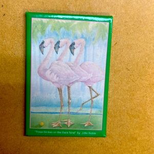 Three Birdies On The Back Nine magnets